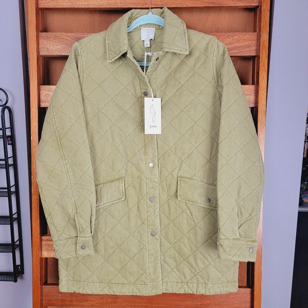 NWT Joie Sage Quilted Oversized Shacket, Sz XS - Picture 6 of 7